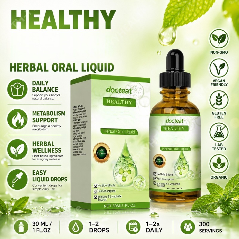 Herbal Wellness Liquid - 민트잎 추출물 & 비타민 B1 허브