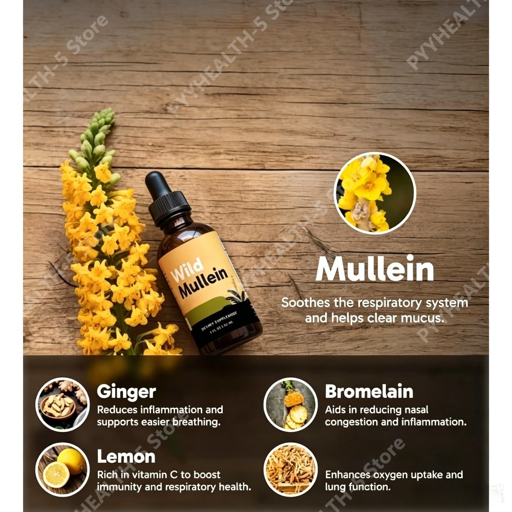 와일드 멀레인 잎 추출물, 생강 브로멜라인, 레몬 껍질 - Herbal Wellness Liquid 리뷰 및 가격